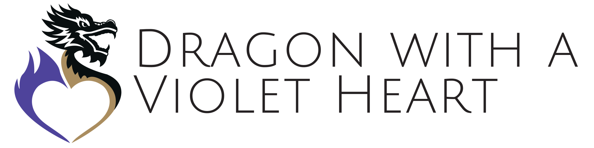 Dragon with a Violet Heart