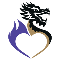 Dragon with a Violet Heart